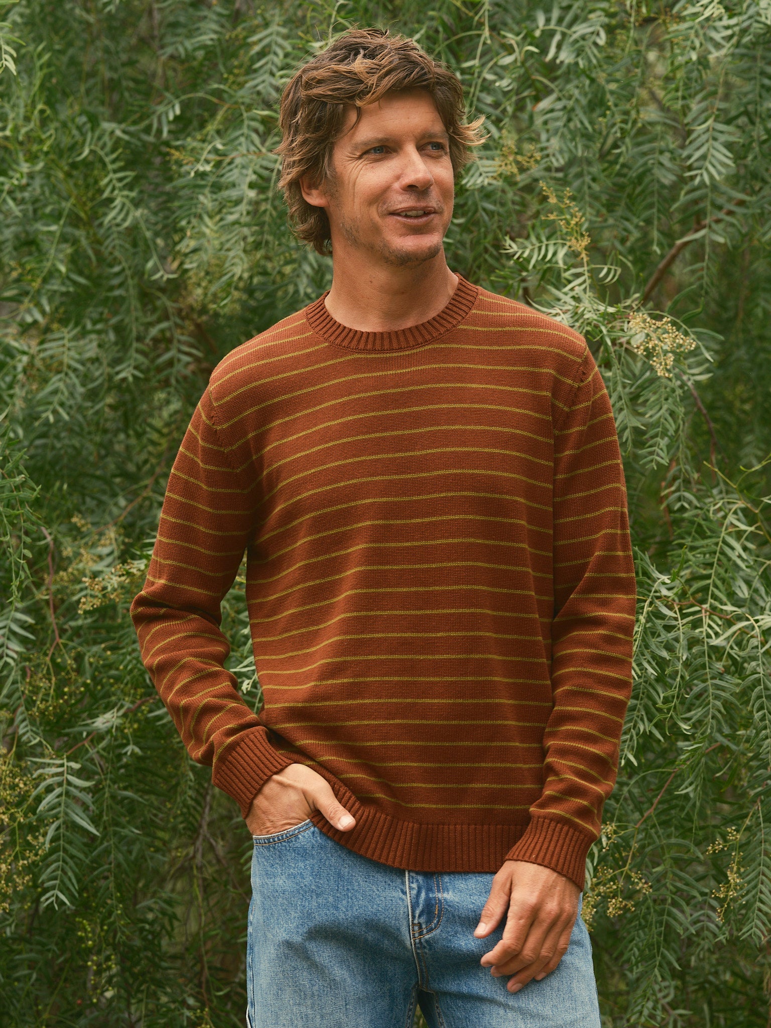 Striped Linen Sweater - S - Mollusk Surf Shop