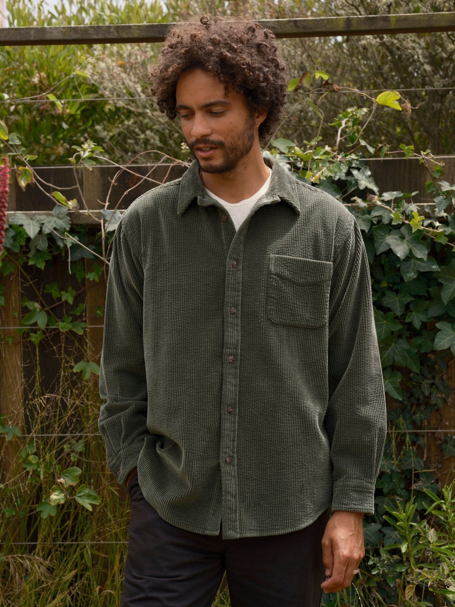 Thurston Shirt - Rover Green Corduroy - Mollusk Surf Shop