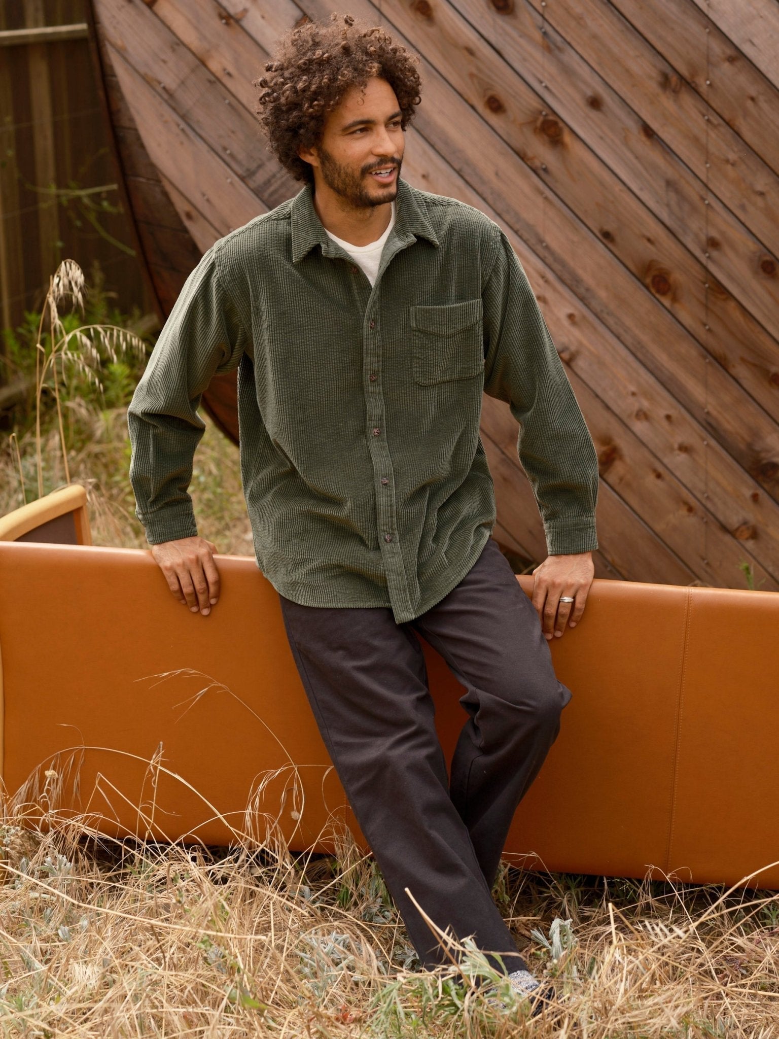 Thurston Shirt - Rover Green Corduroy - Mollusk Surf Shop