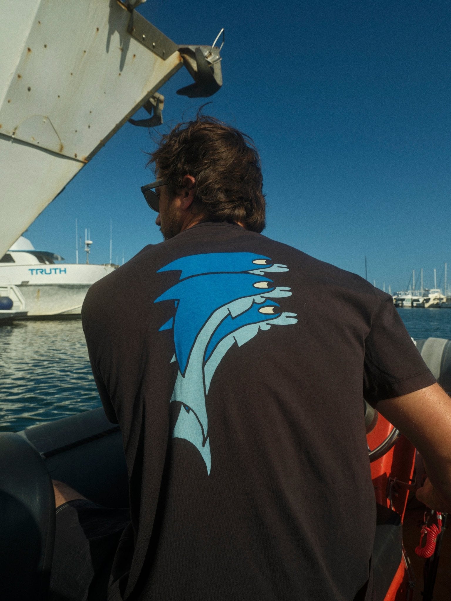 Triple Dolphin Tee - S - Mollusk Surf Shop