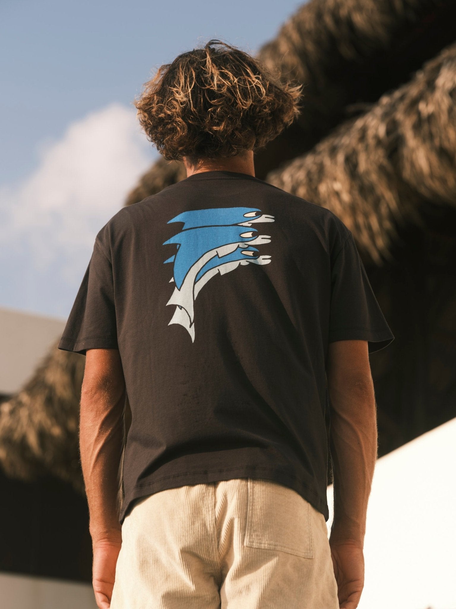 Triple Dolphin Tee - S - Mollusk Surf Shop