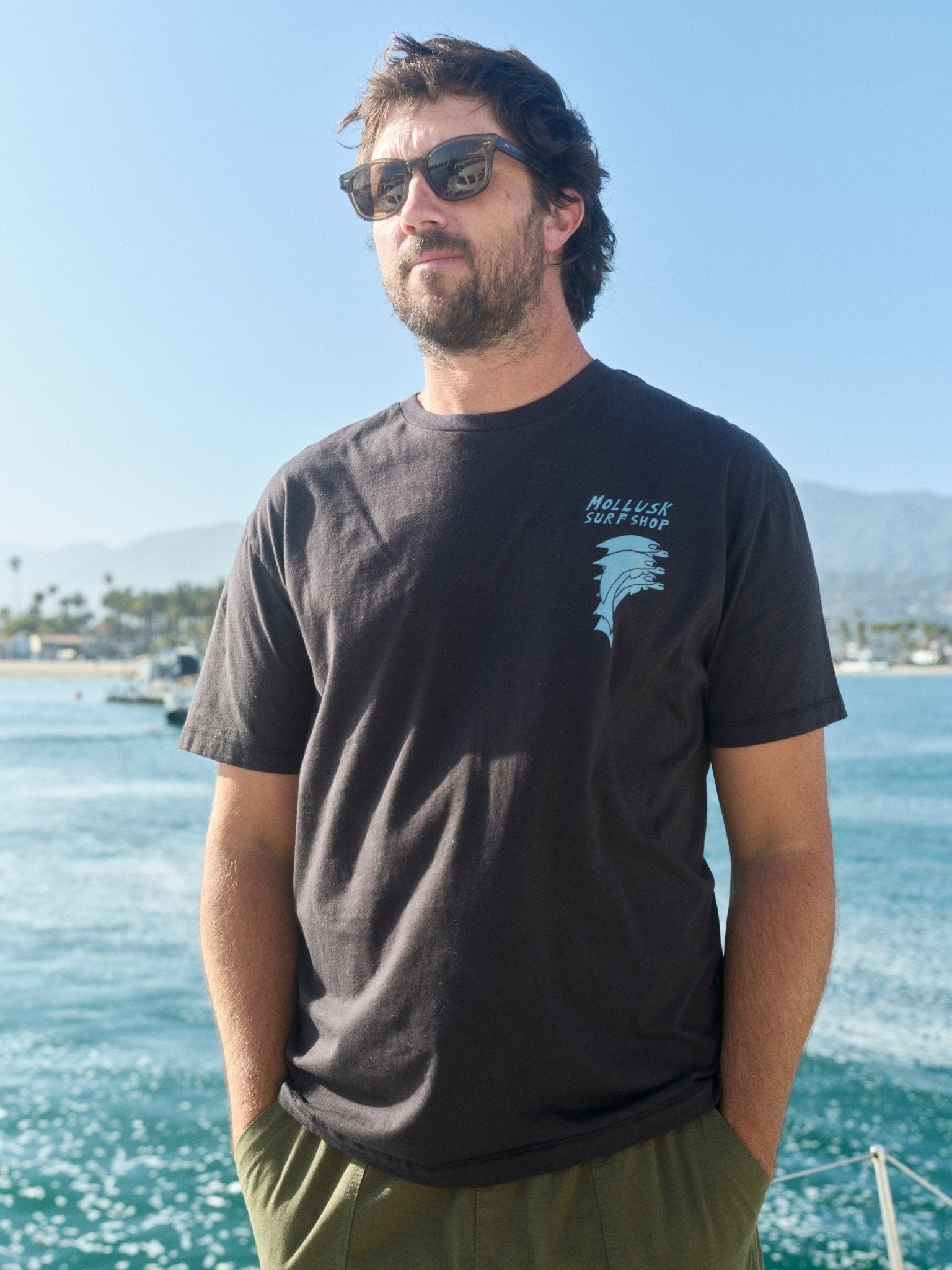 Triple Dolphin Tee - S - Mollusk Surf Shop