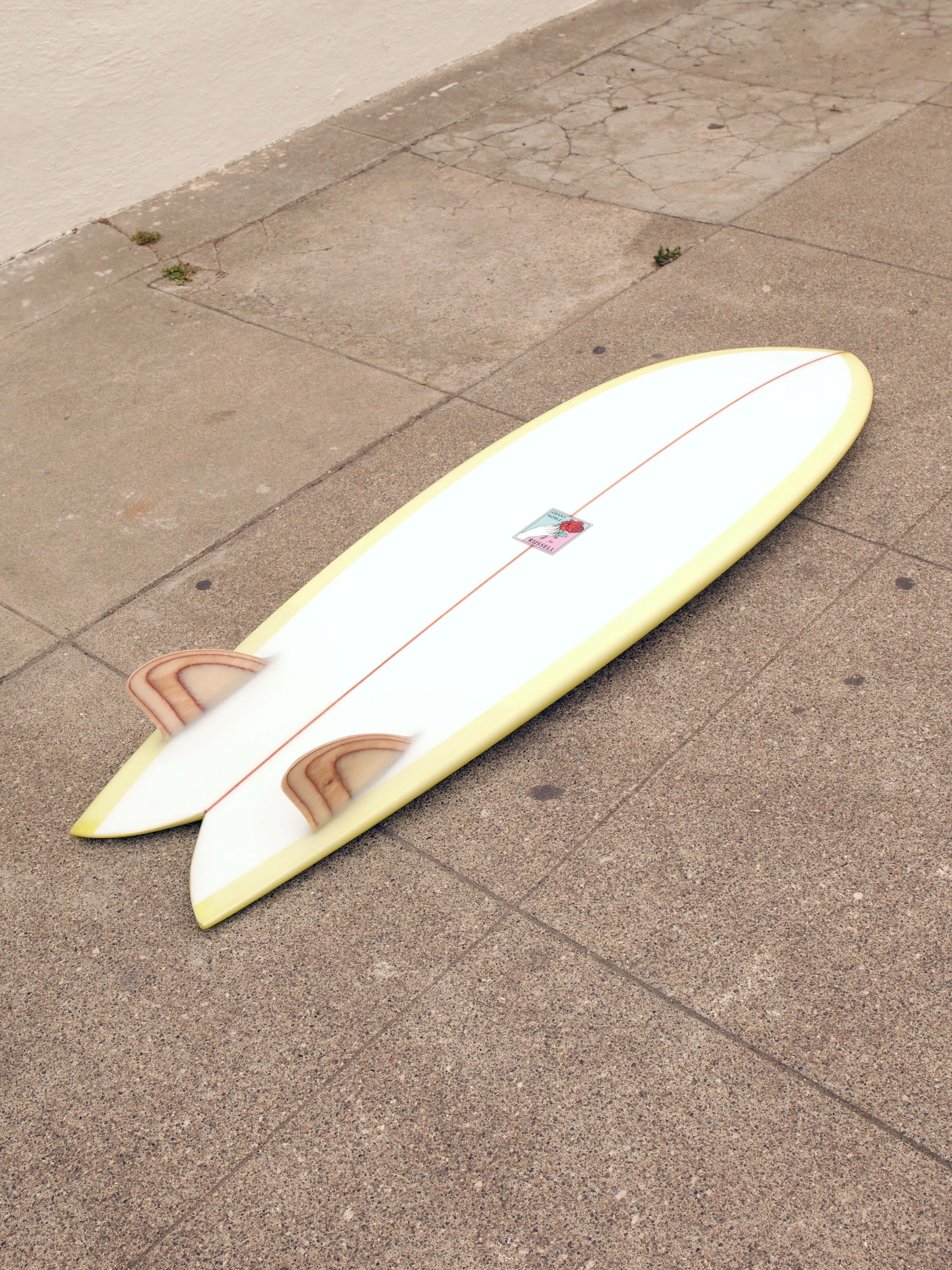 5'7 Grant Noble White Dove Fish - Mollusk Surf Shop