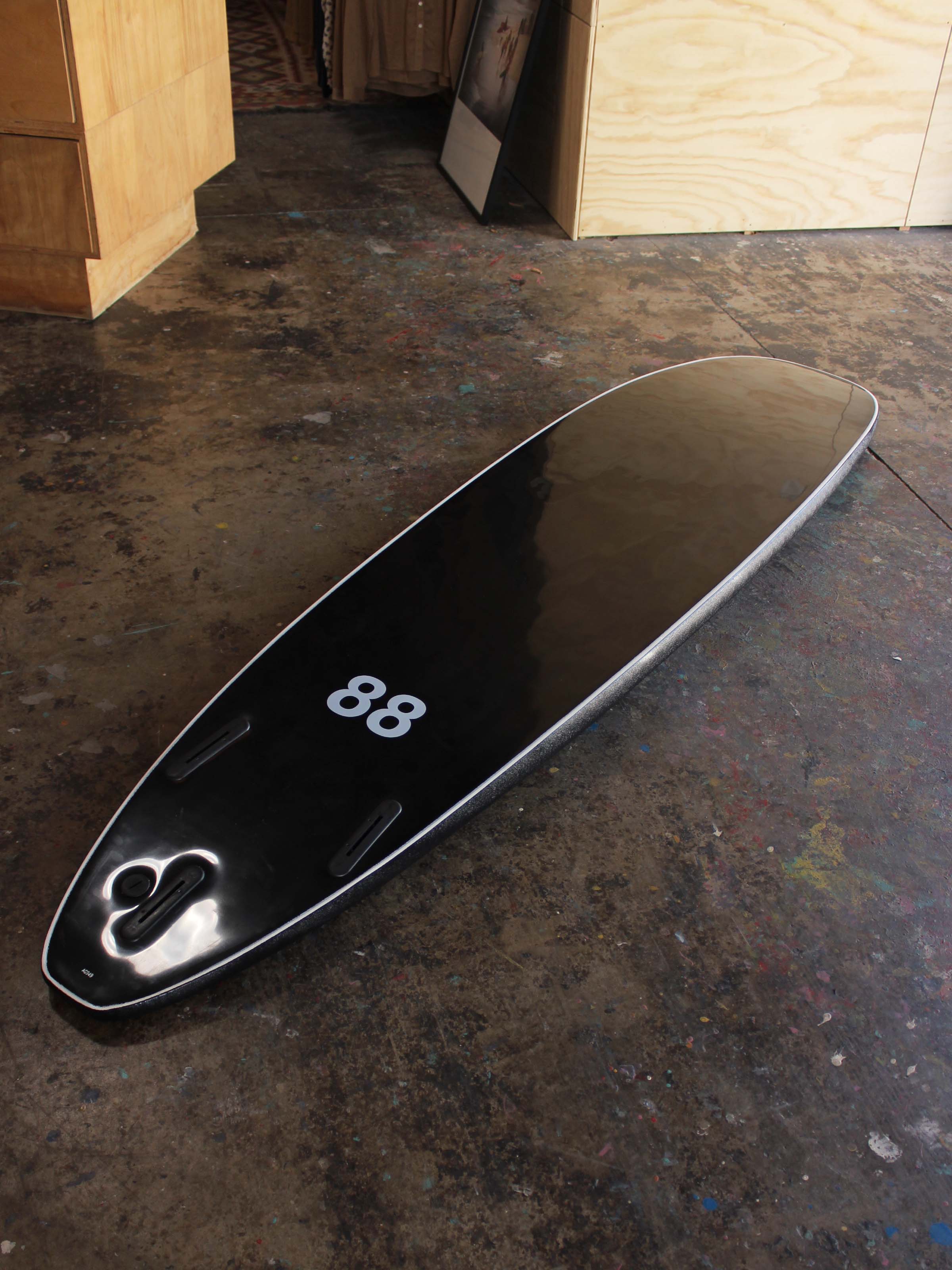 8'0 88 Surfboard ~ Black/Black - Mollusk Surf Shop