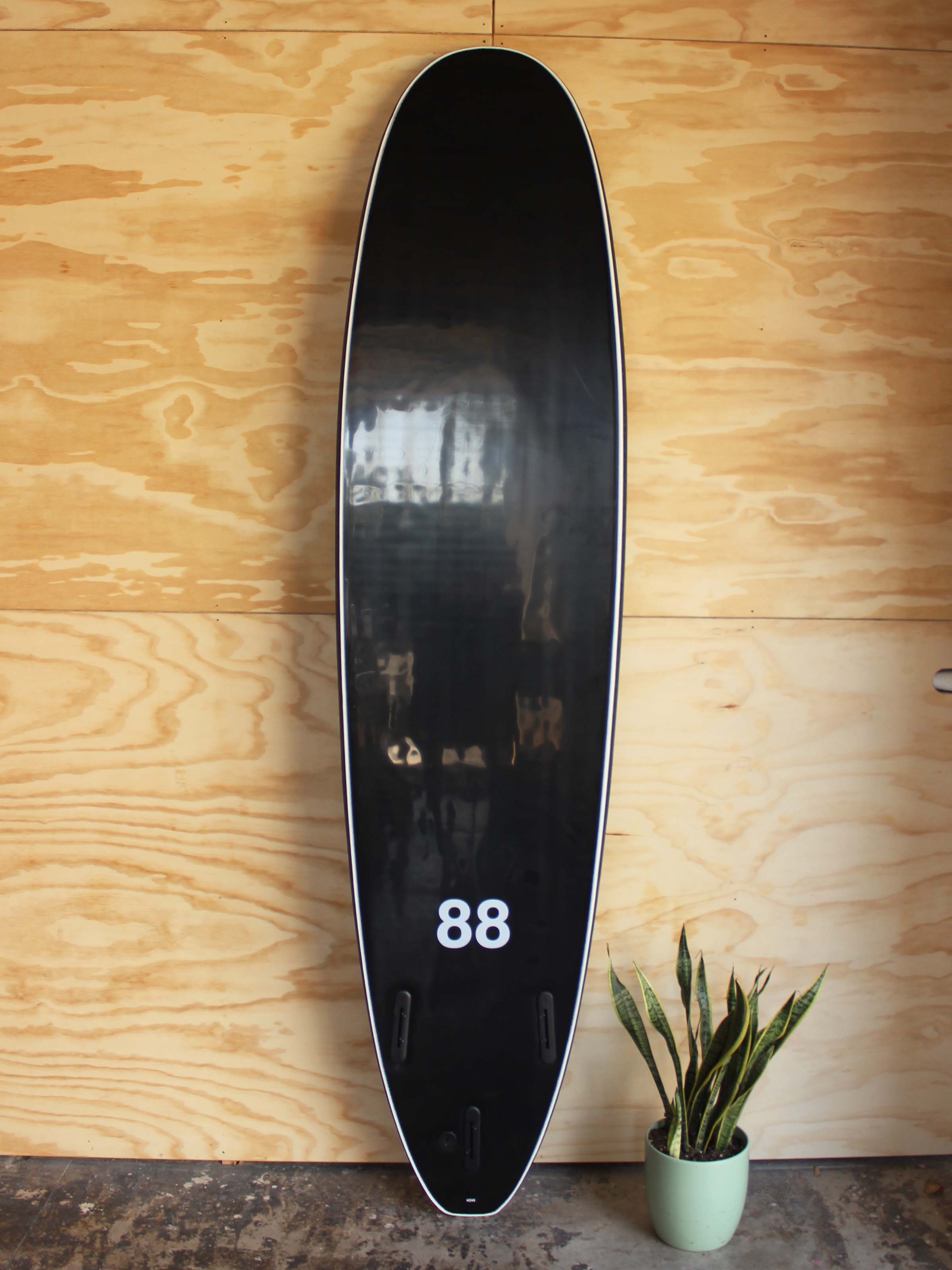 8'0 88 Surfboard ~ Black/Black - Mollusk Surf Shop