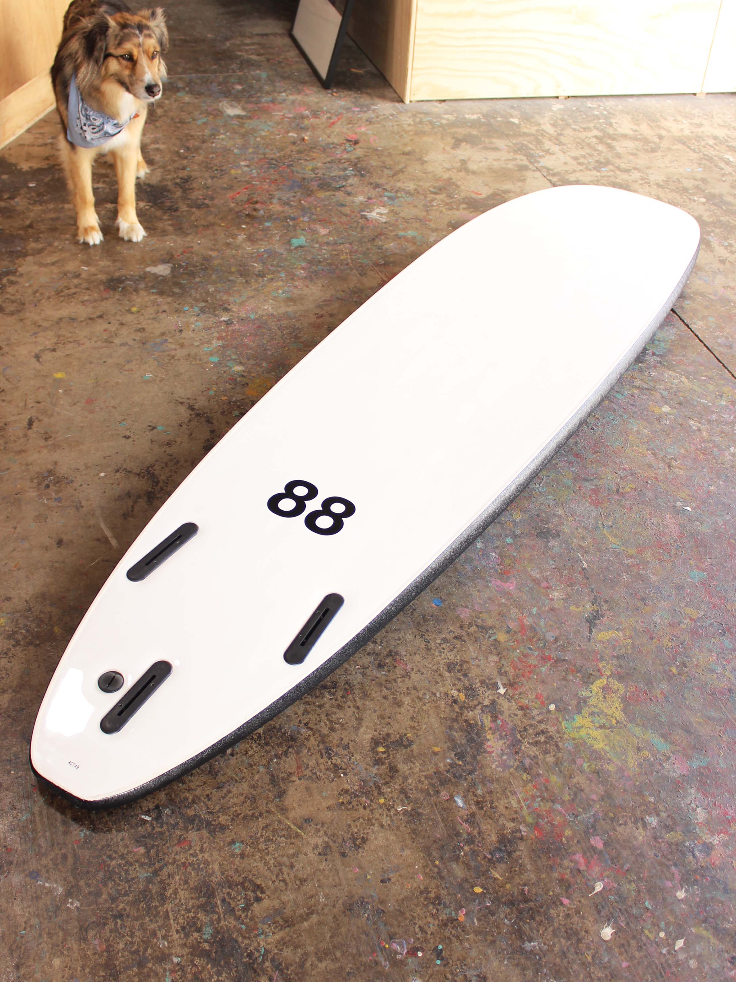 8'0 88 Surfboard ~ Black/White - Mollusk Surf Shop