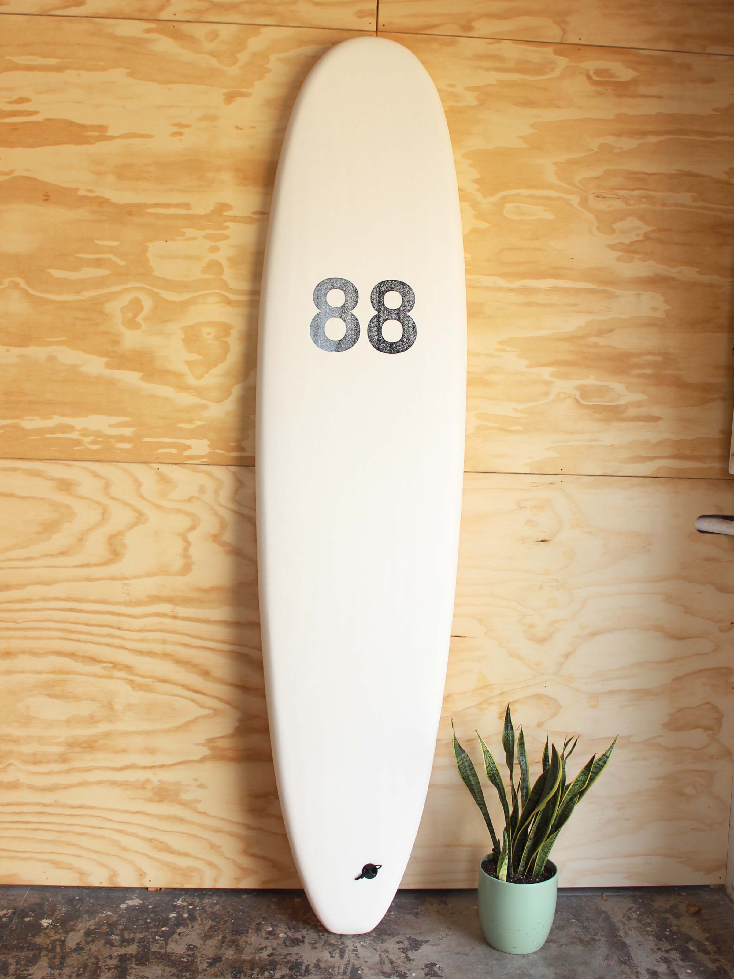 8'0 88 Surfboard ~ White/Mustard - Mollusk Surf Shop