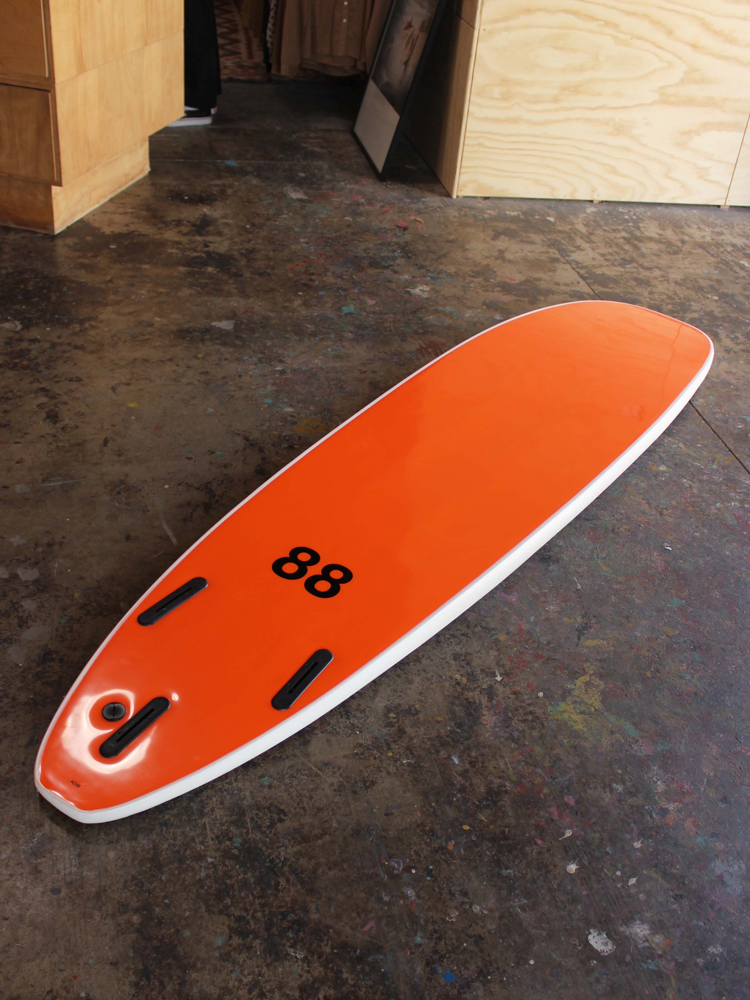 8'0 88 Surfboard ~ White/Mustard - Mollusk Surf Shop