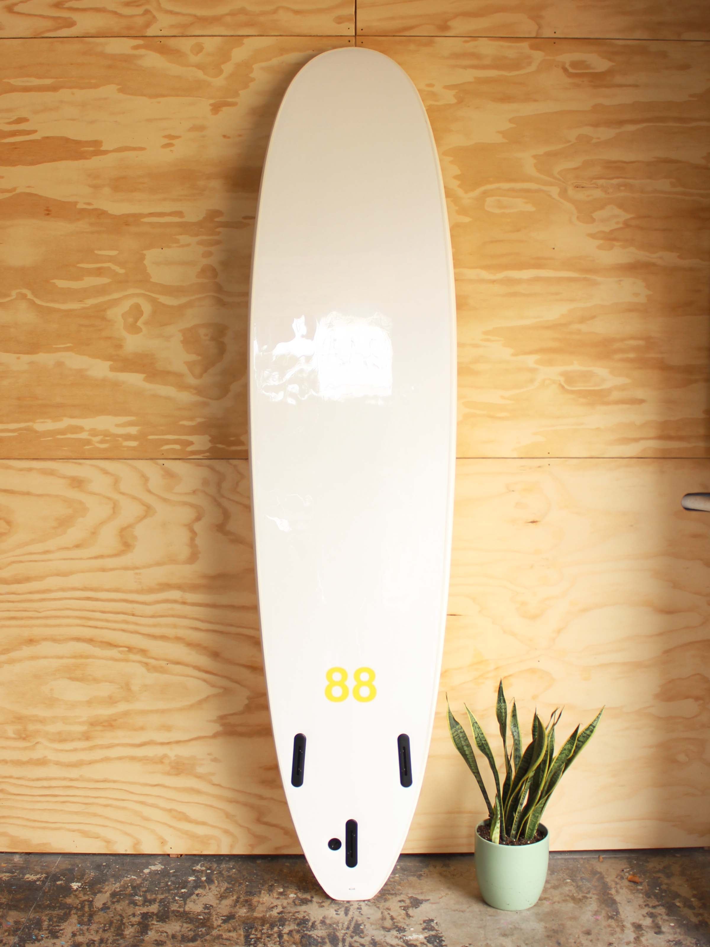 8'0 88 Surfboard ~ White/White - Mollusk Surf Shop