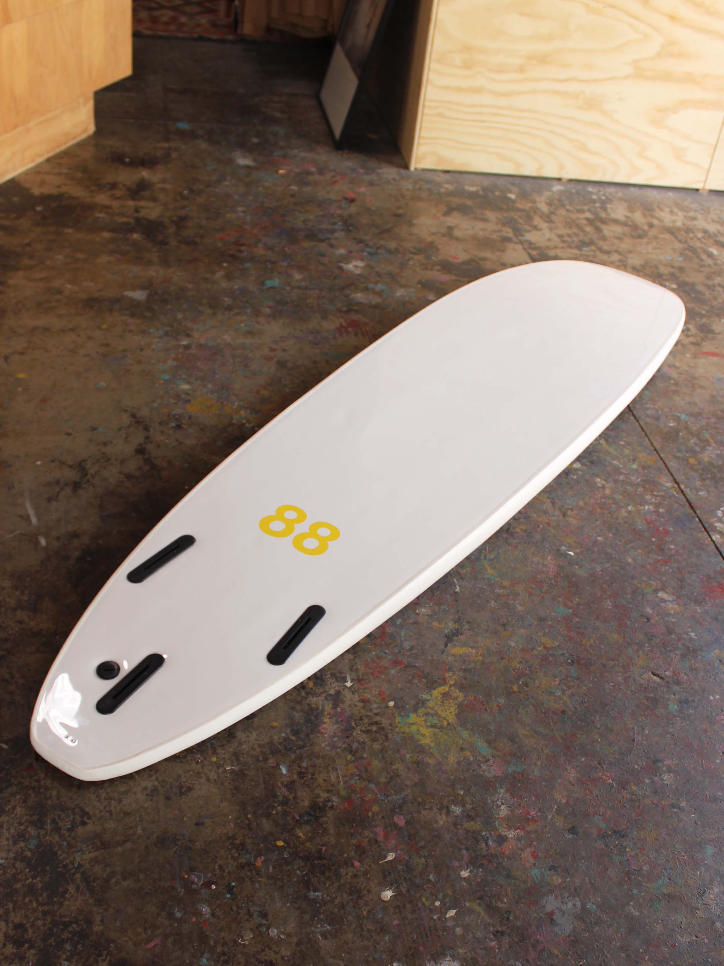 8'0 88 Surfboard ~ White/White - Mollusk Surf Shop
