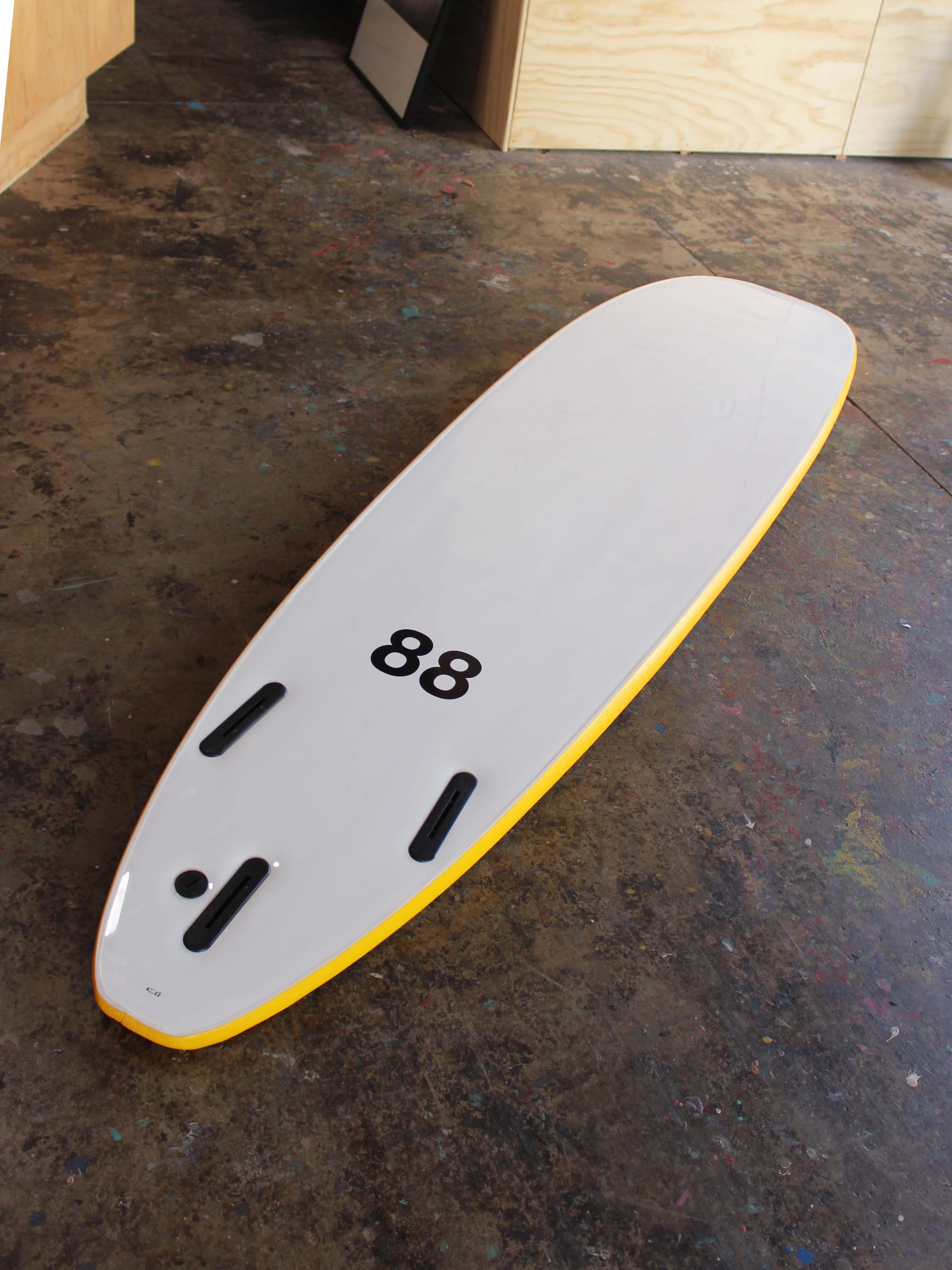 8'0 88 Surfboard ~ Yellow/White - Mollusk Surf Shop