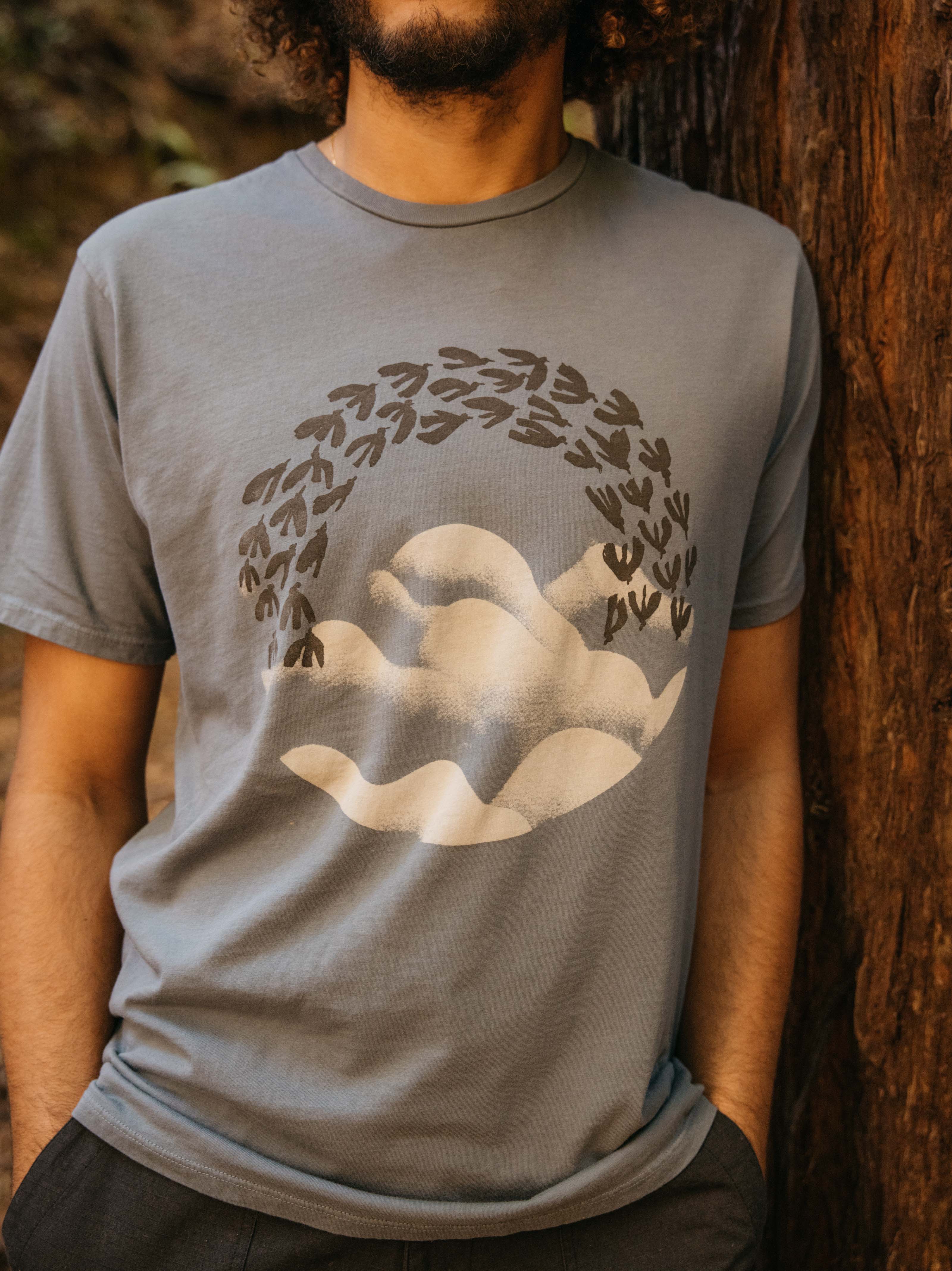 Cloud Bird Tee - S - Mollusk Surf Shop