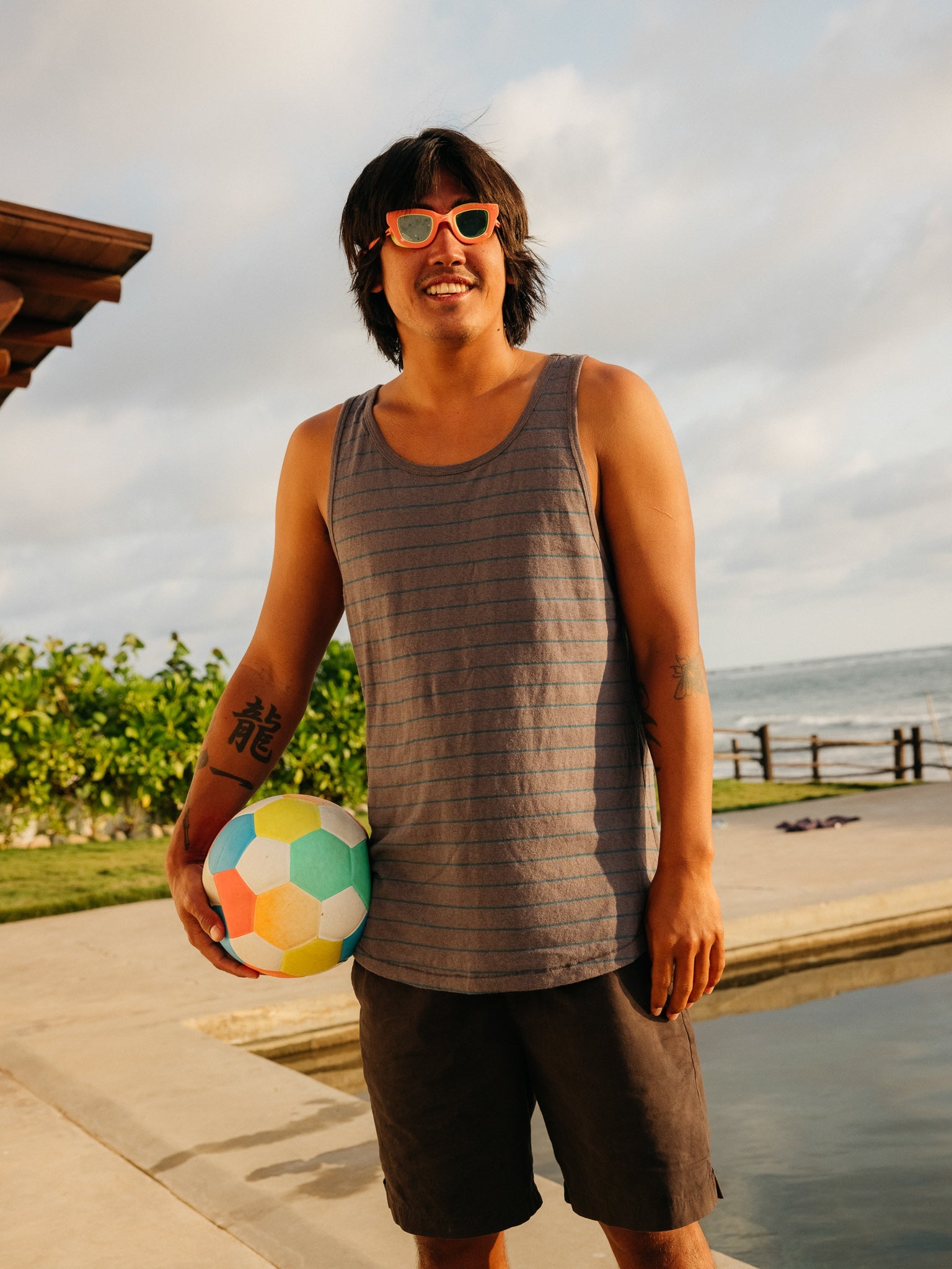 Hemp Stripe Tank - S - Mollusk Surf Shop