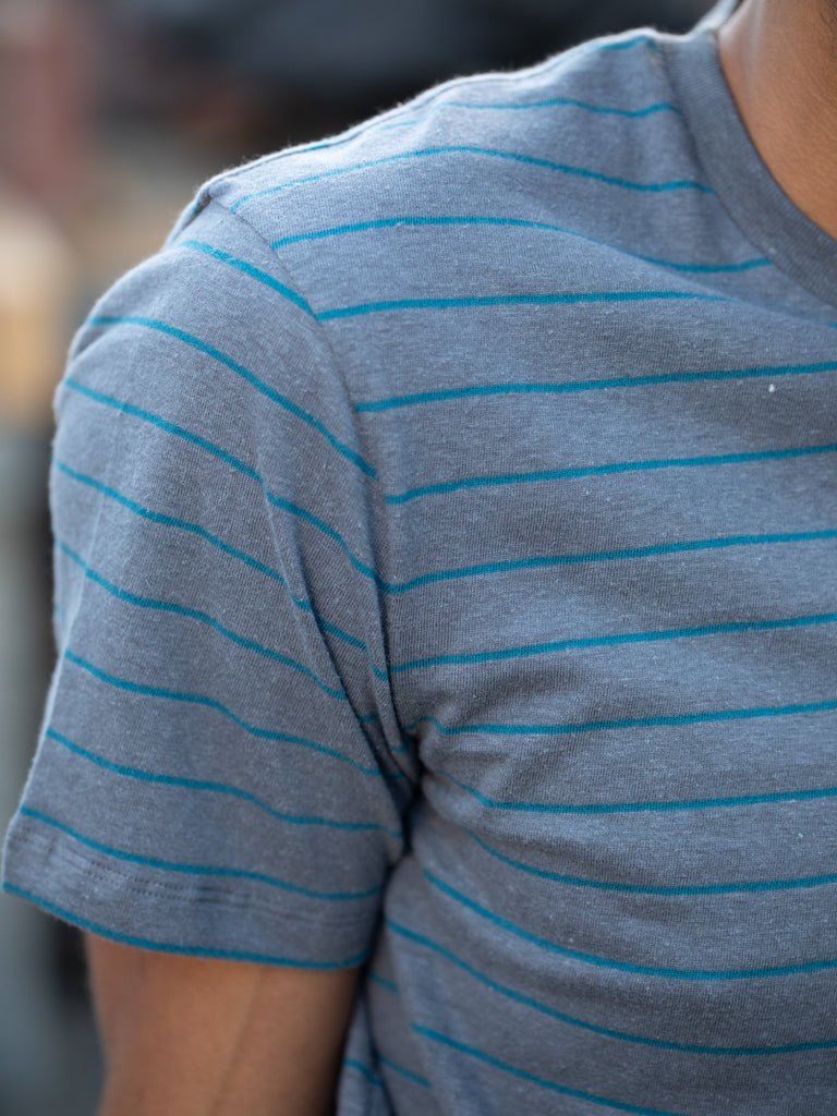 Hemp Stripe Tee - S - Mollusk Surf Shop