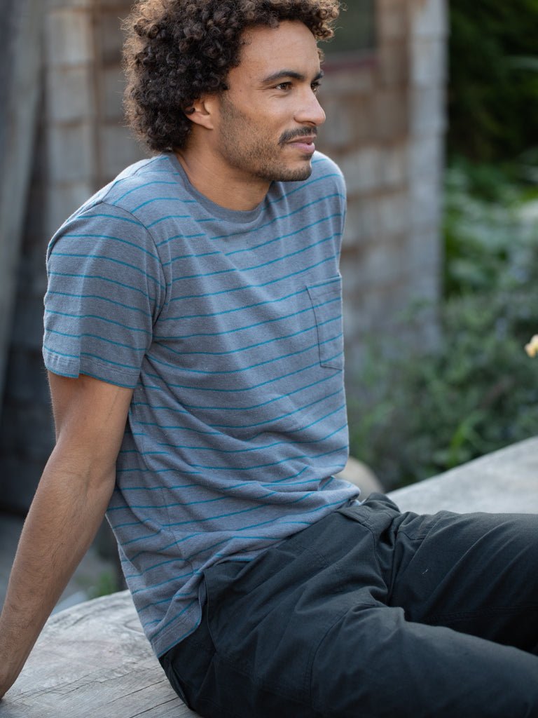 Hemp Stripe Tee - S - Mollusk Surf Shop