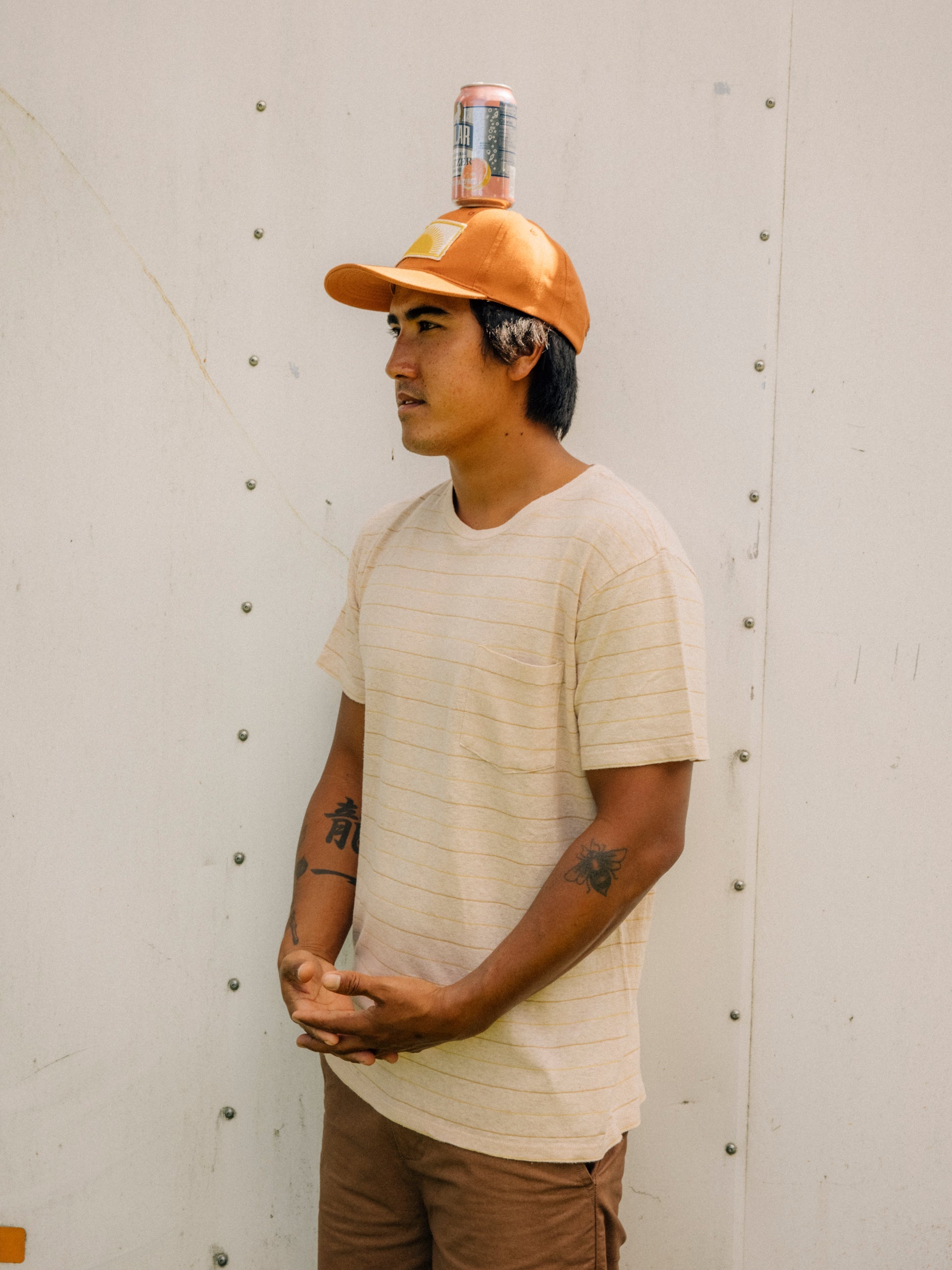 Hemp Stripe Tee - S - Mollusk Surf Shop