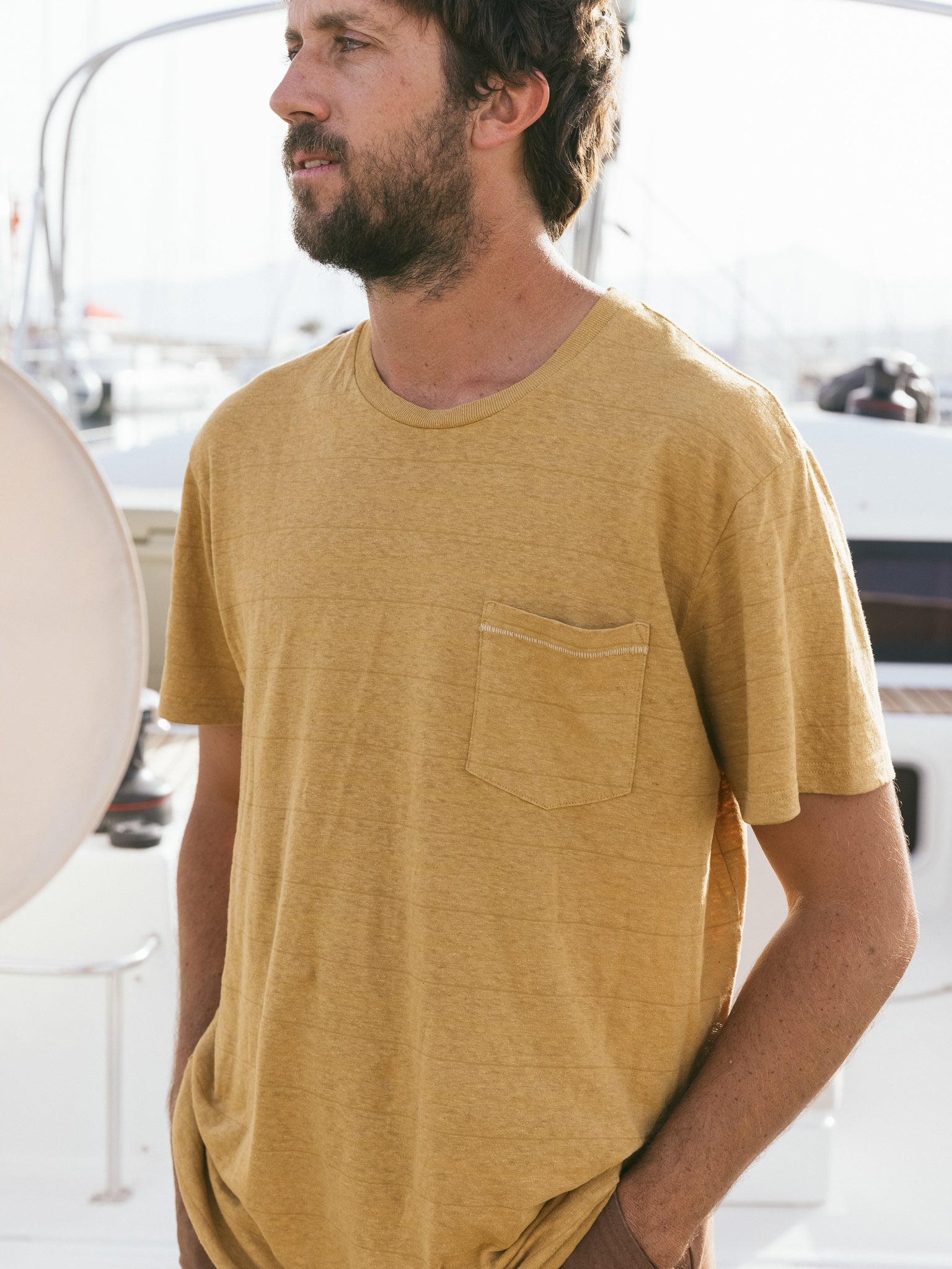 Hemp Stripe Tee - S - Mollusk Surf Shop