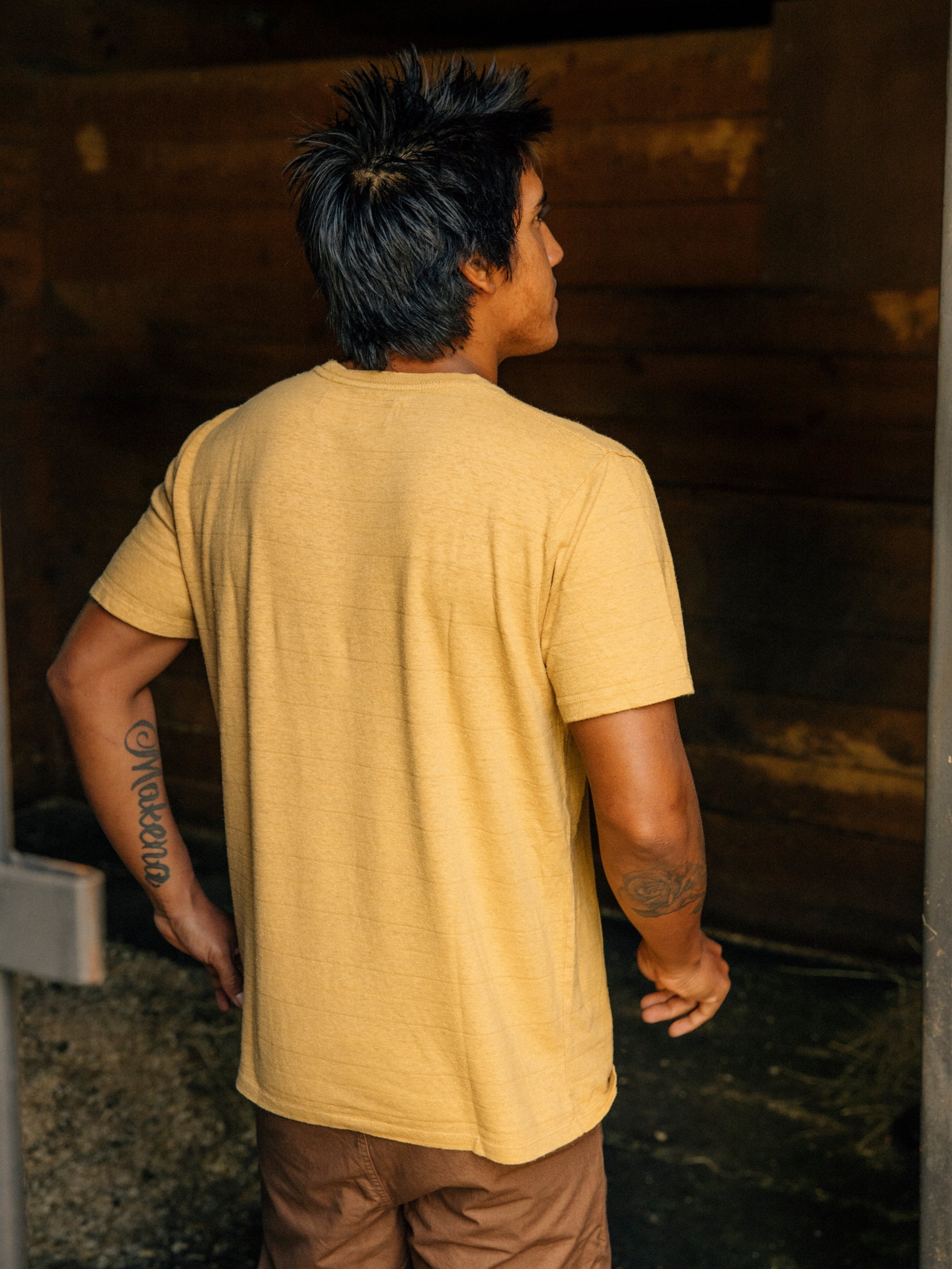 Hemp Stripe Tee - S - Mollusk Surf Shop - description