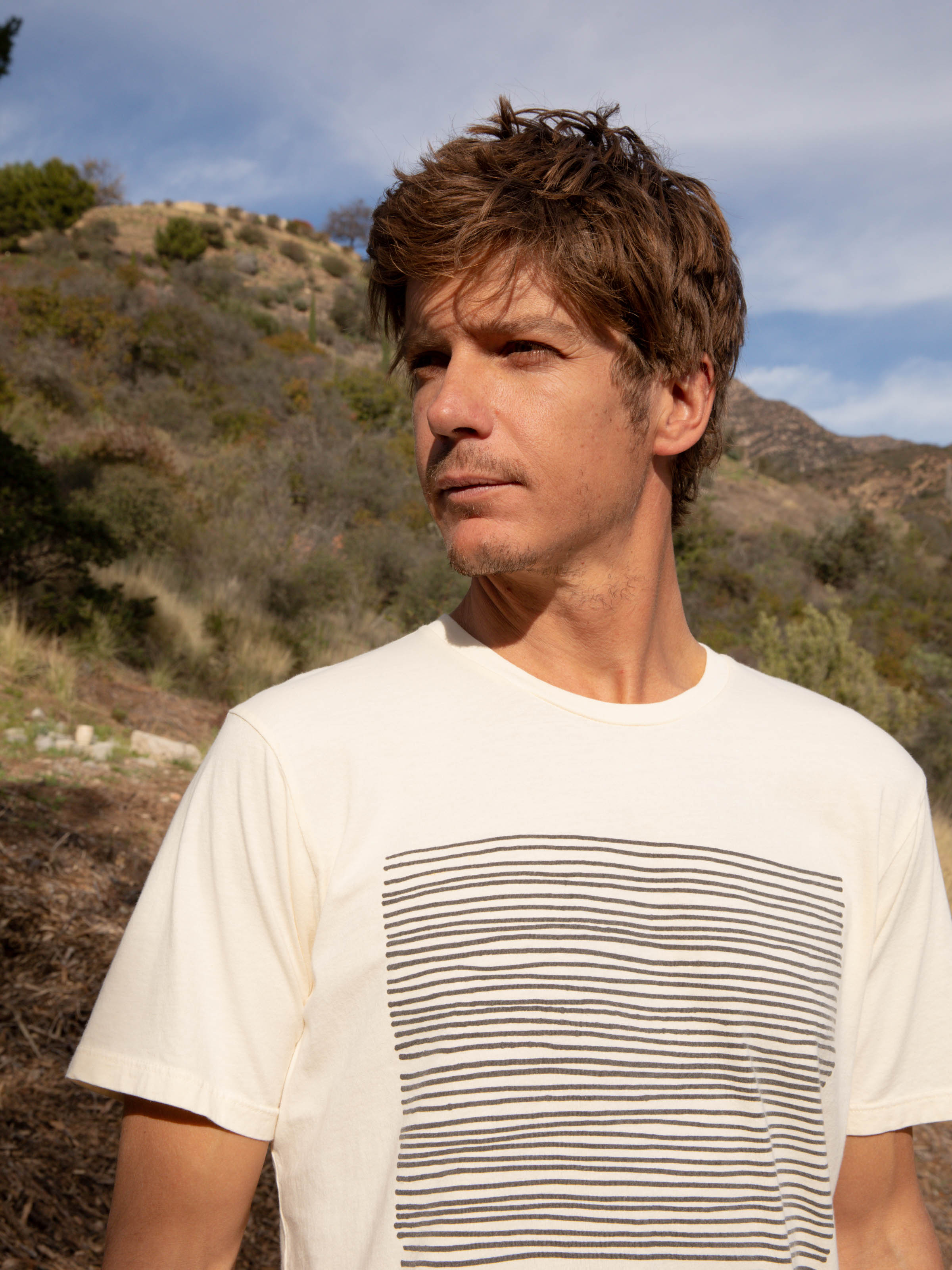 Lined Up Tee - S - Mollusk Surf Shop