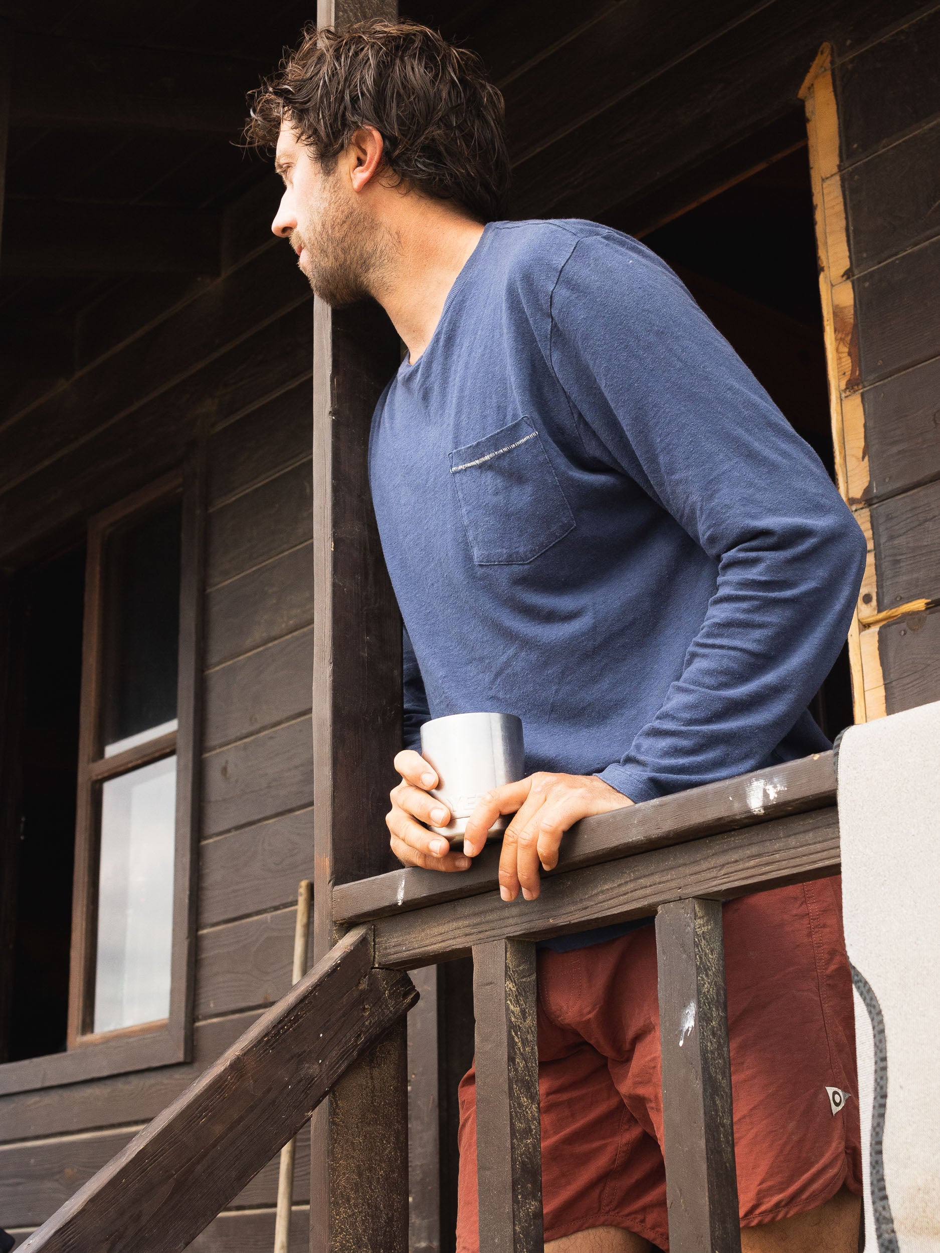 Long Sleeve Hemp Pocket Tee - S - Mollusk Surf Shop