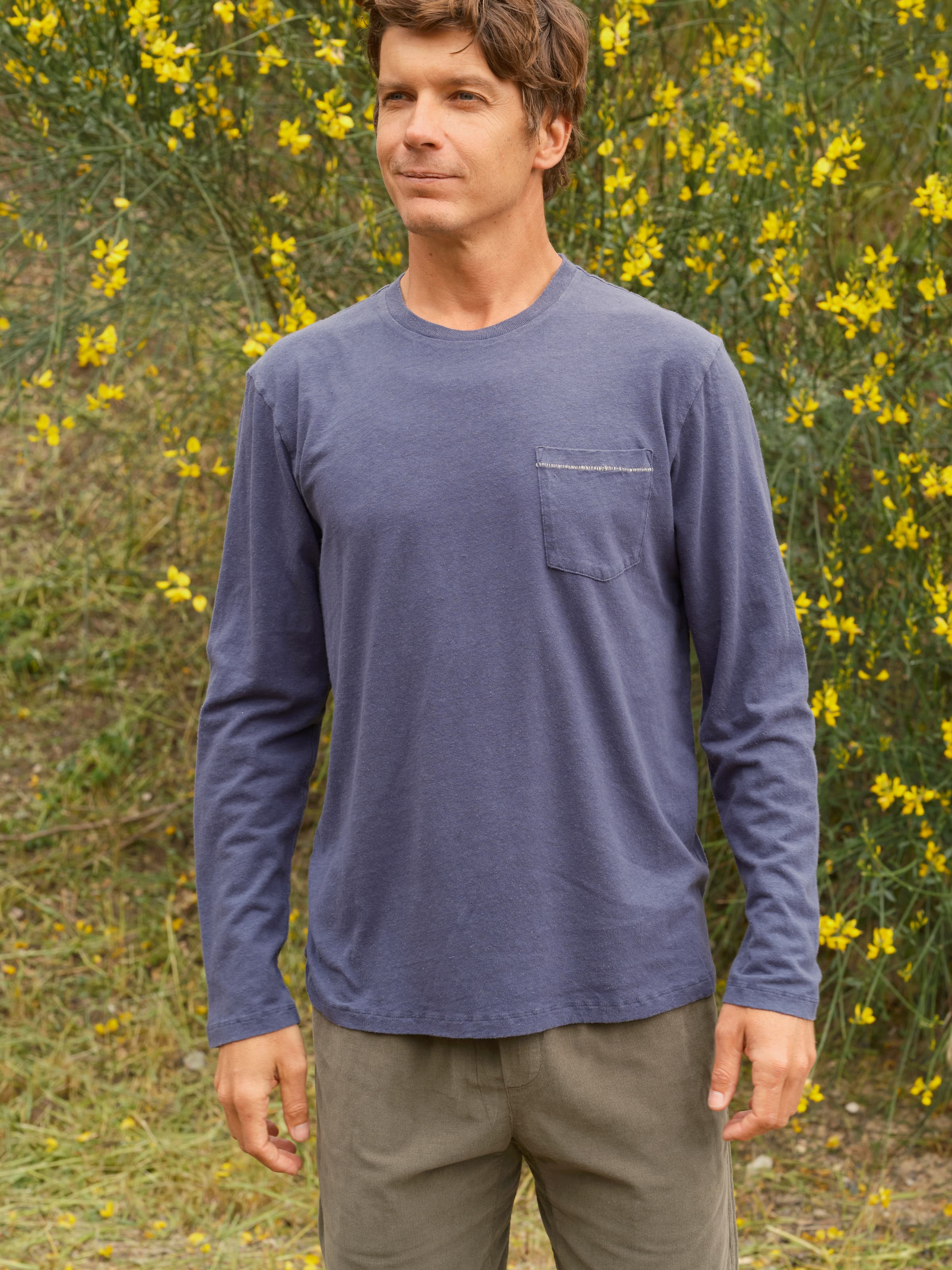 Long Sleeve Hemp Pocket Tee - S - Mollusk Surf Shop