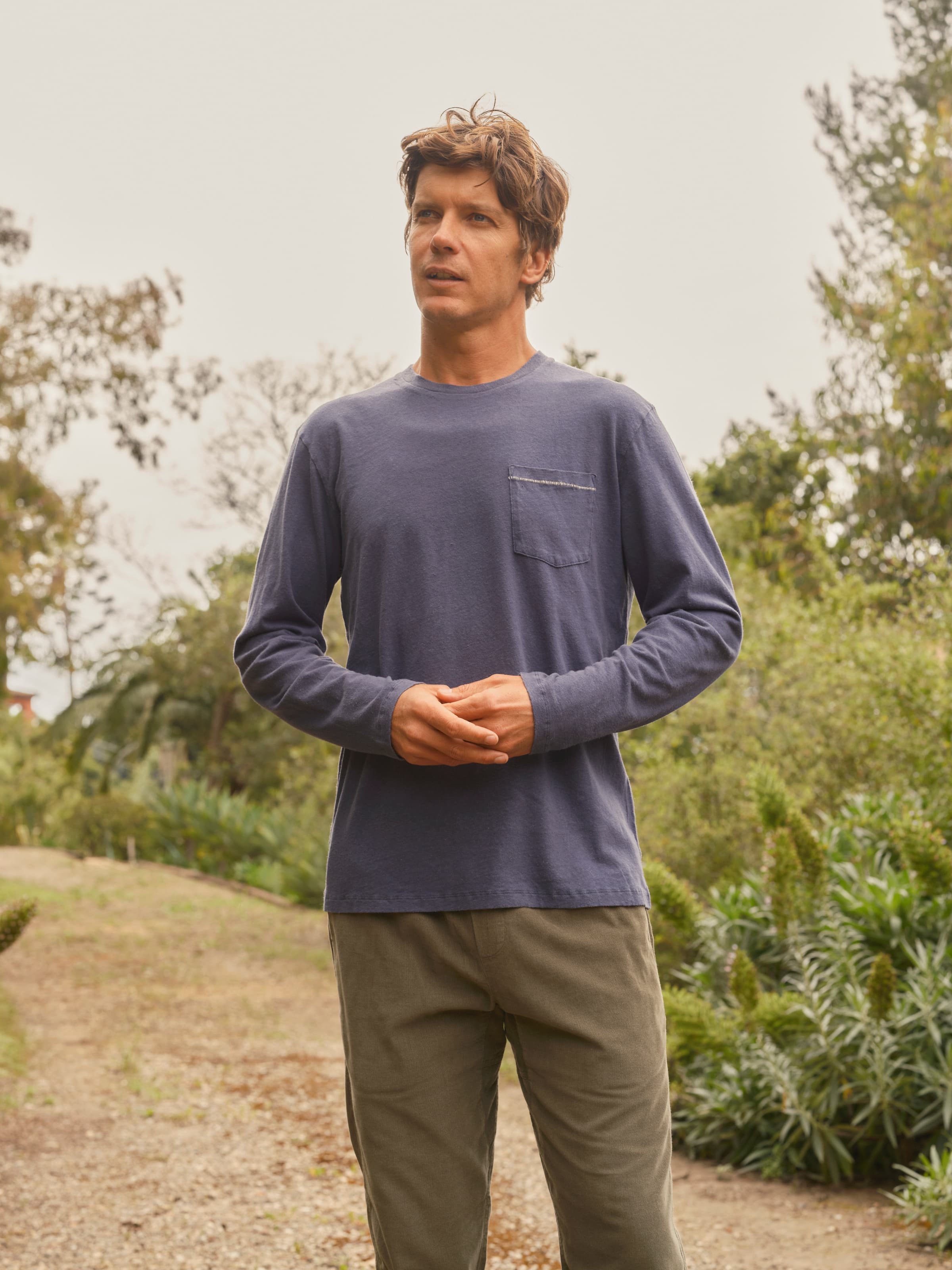Long Sleeve Hemp Pocket Tee - S - Mollusk Surf Shop