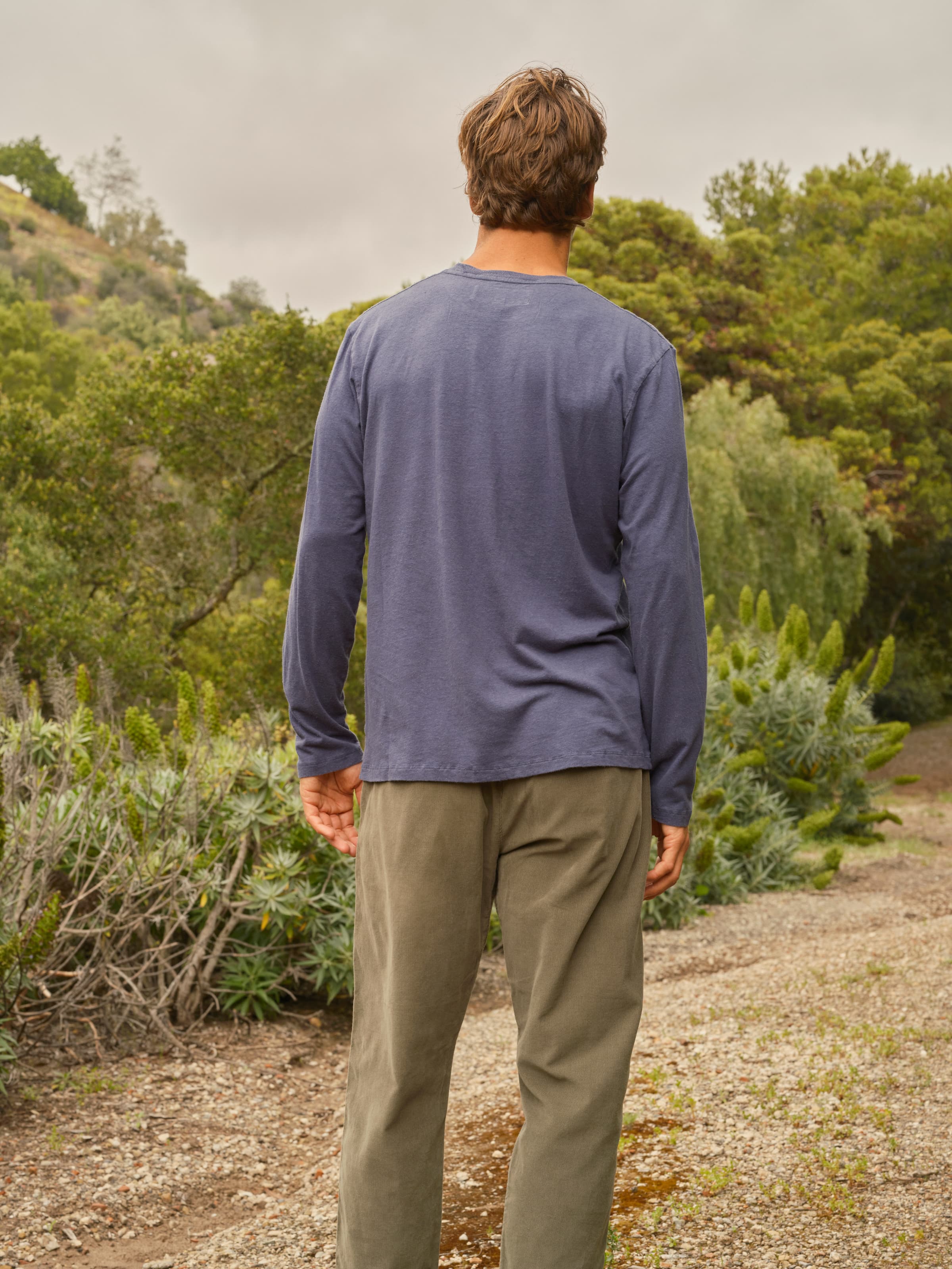 Long Sleeve Hemp Pocket Tee - S - Mollusk Surf Shop - description