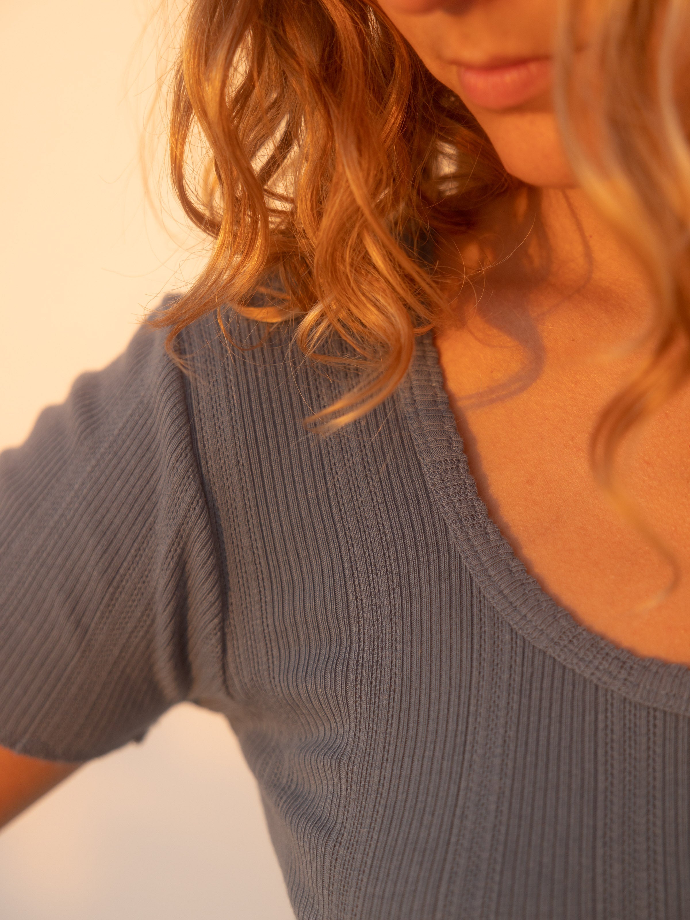 Pointelle Tee - XS - Mollusk Surf Shop
