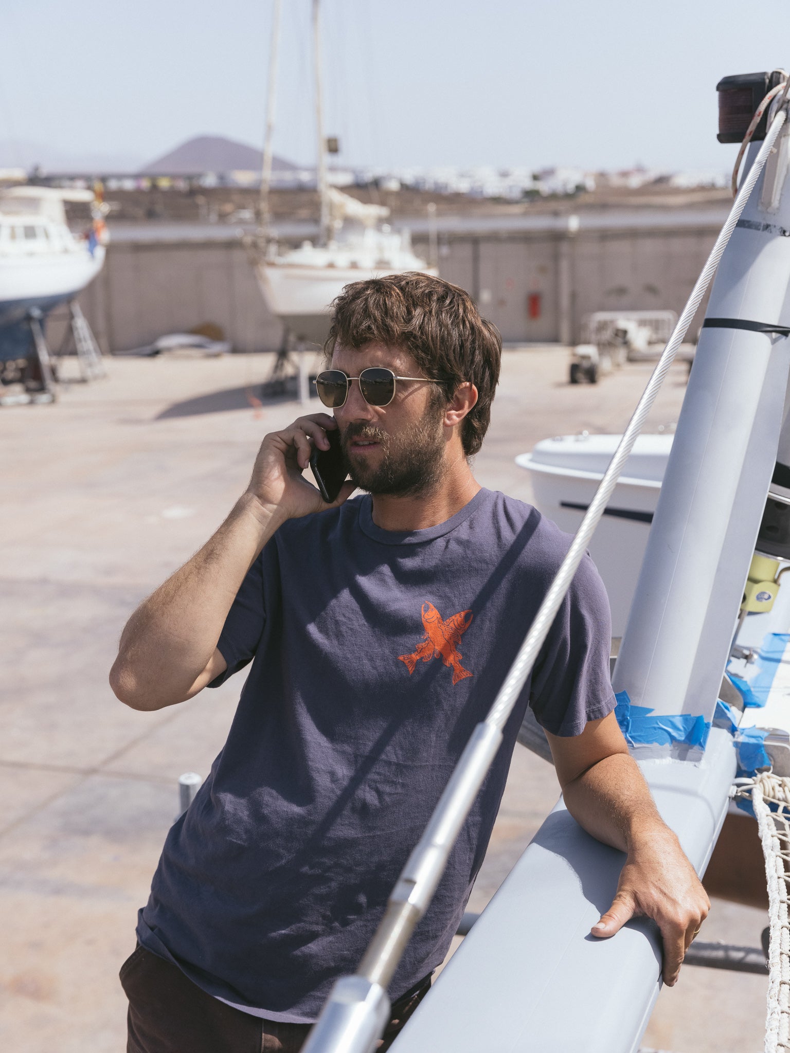 Salmon Crossing Tee - S - Mollusk Surf Shop
