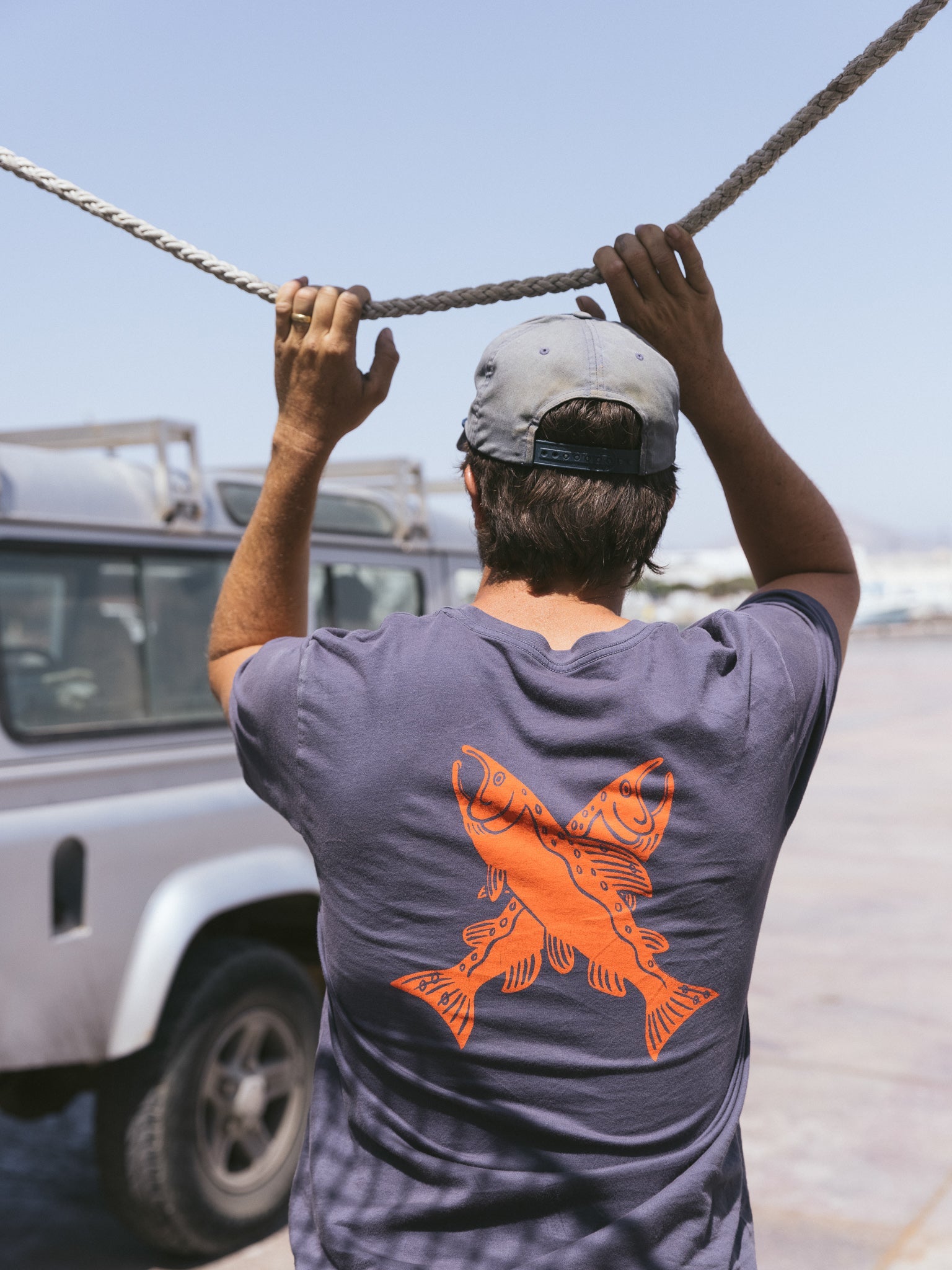Salmon Crossing Tee - S - Mollusk Surf Shop