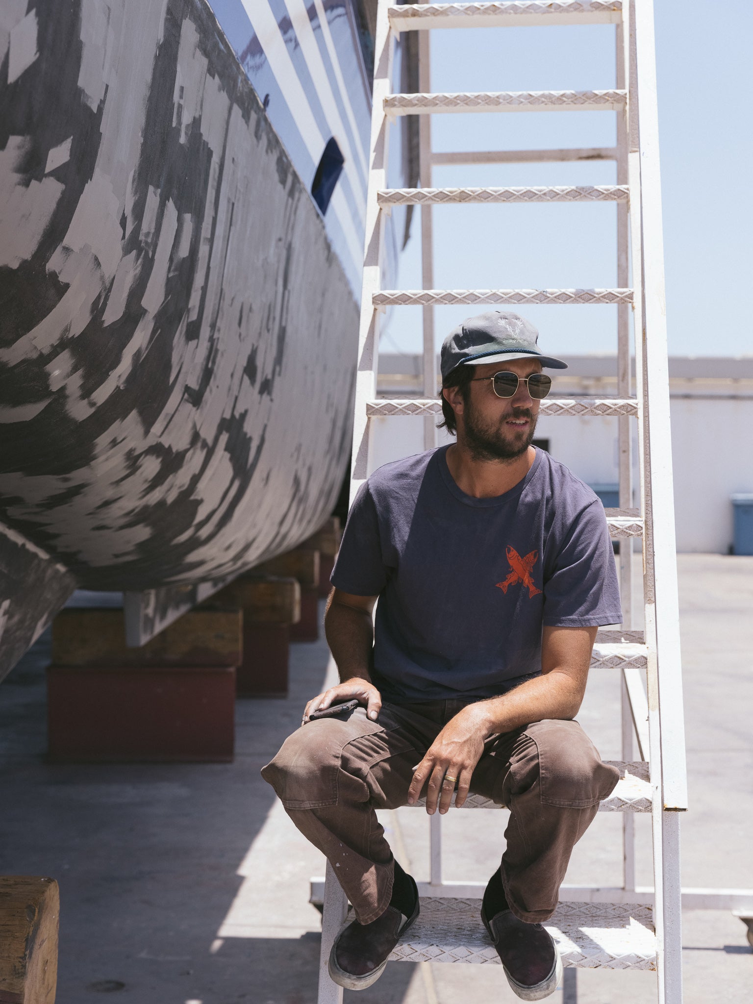 Salmon Crossing Tee - S - Mollusk Surf Shop
