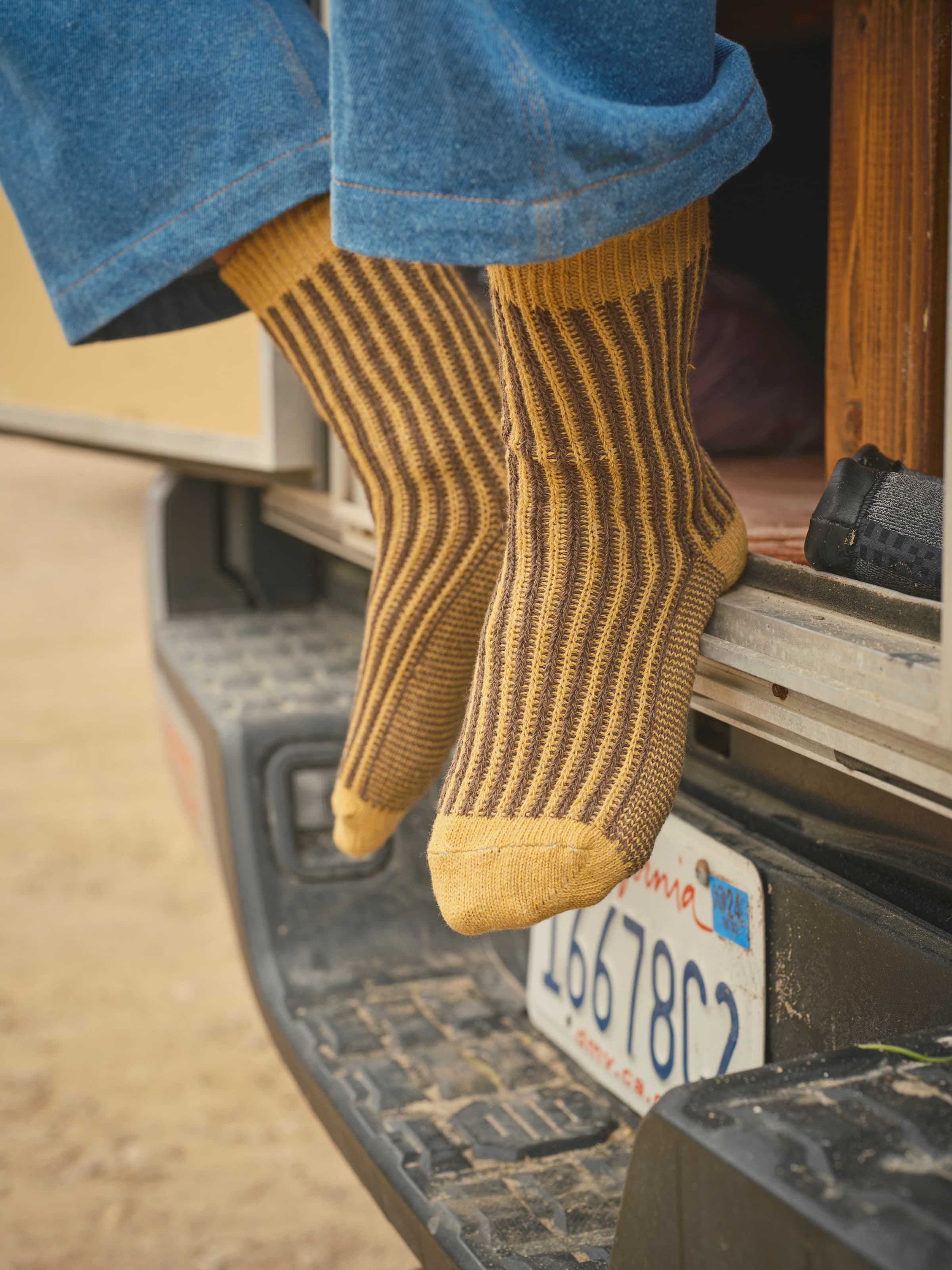 Two Tone Rib Sock - S - Mollusk Surf Shop - description